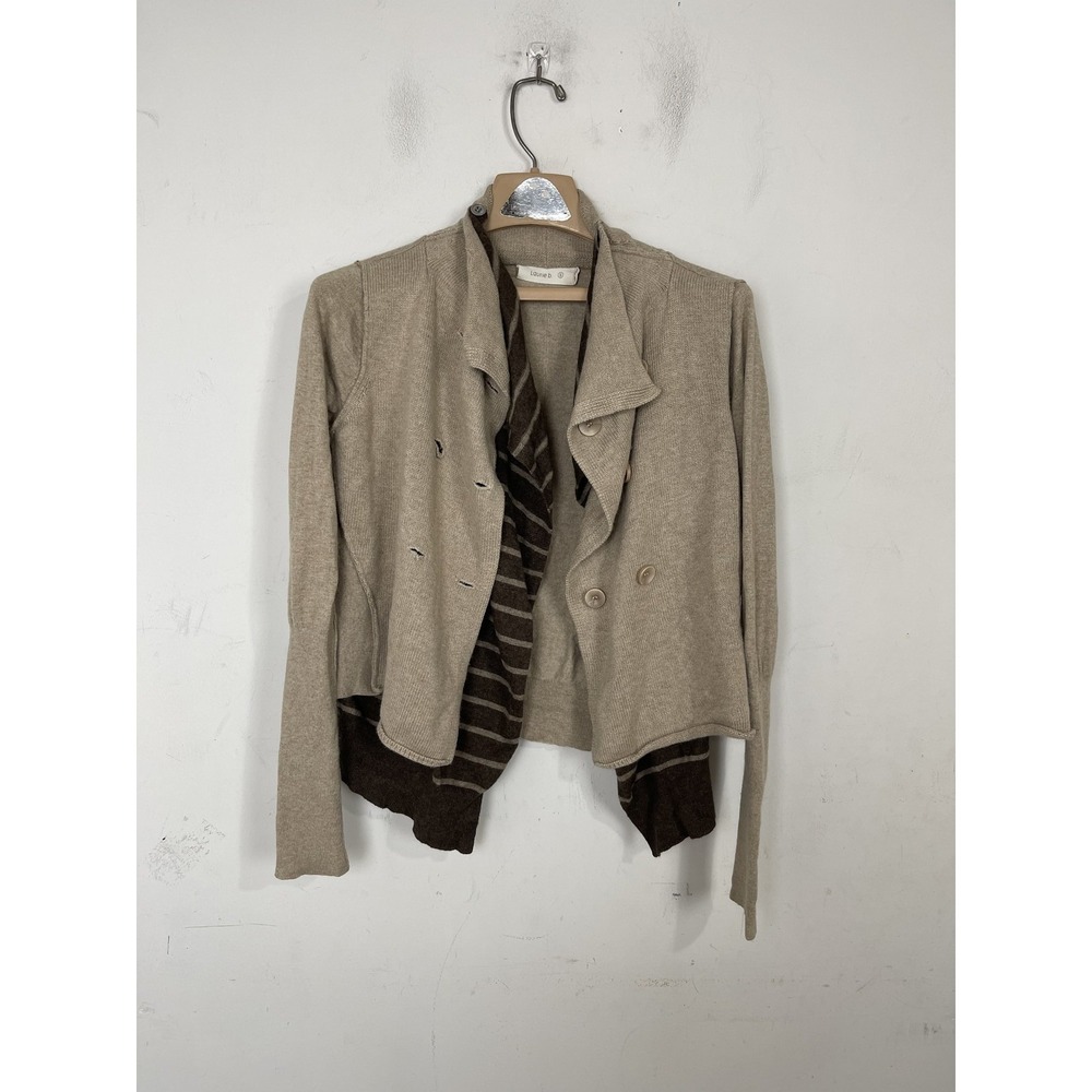 Laurie b. Womens Cardigan Small ‎ Fairy Boho Pixie Asymmetric Cashmere Granola